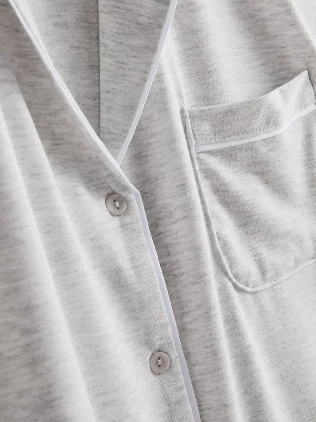 Jersey-pyjamassæt i boyfriend-stil