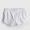 Jersey-shorts med knapdetaljer i bomuldsrigt materiale