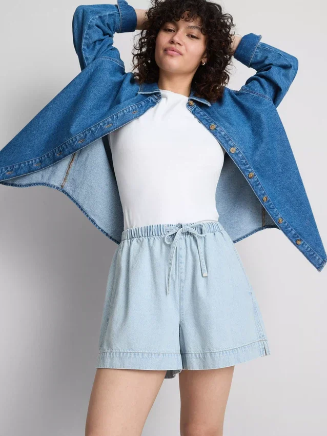 Joggingbukser i bomuldsdenim