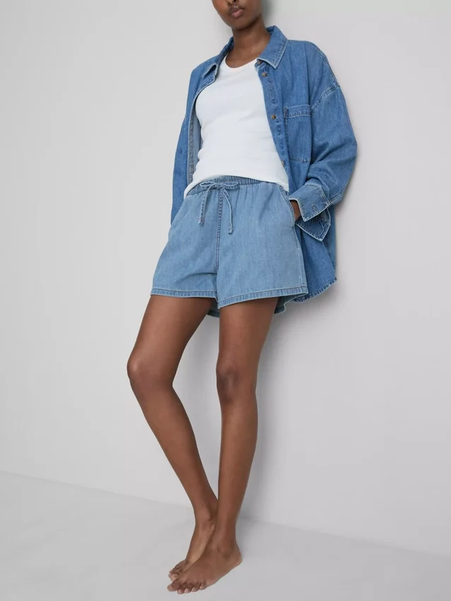 Joggingbukser i bomuldsdenim