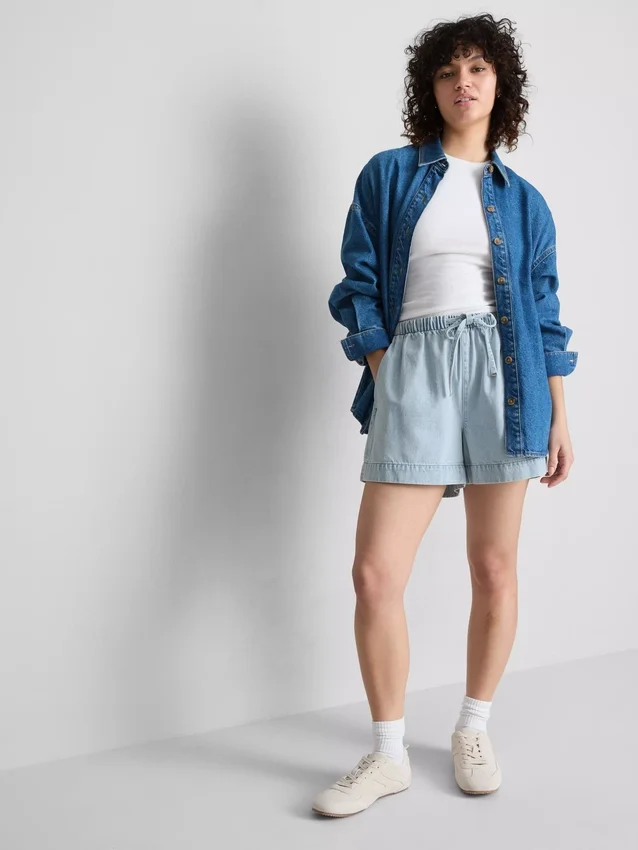Joggingbukser i bomuldsdenim