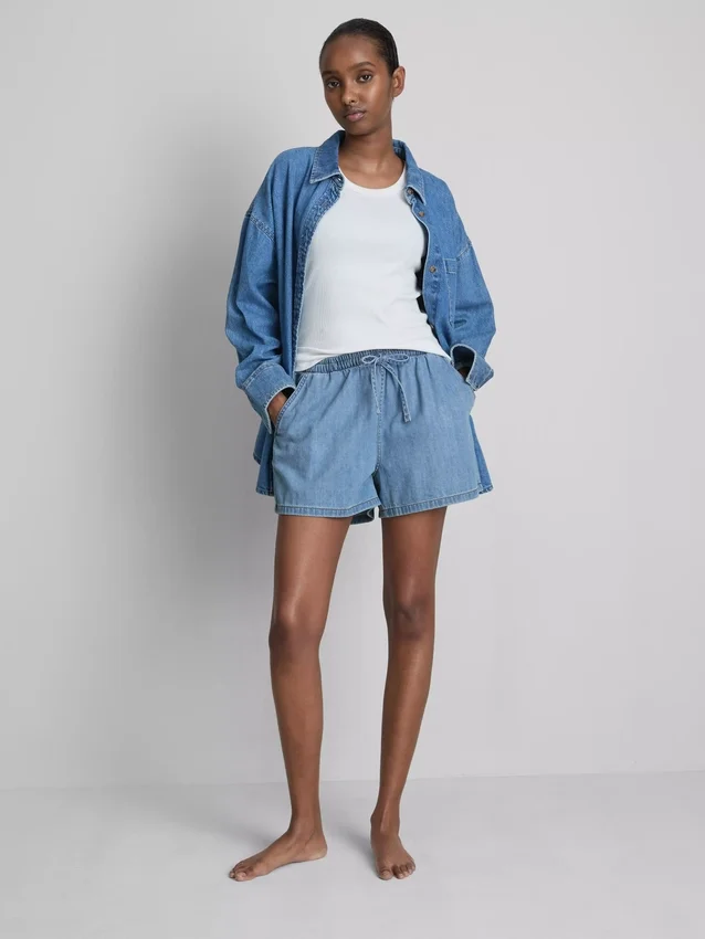 Joggingbukser i bomuldsdenim