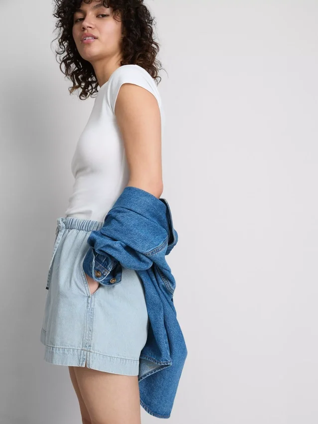 Joggingbukser i bomuldsdenim