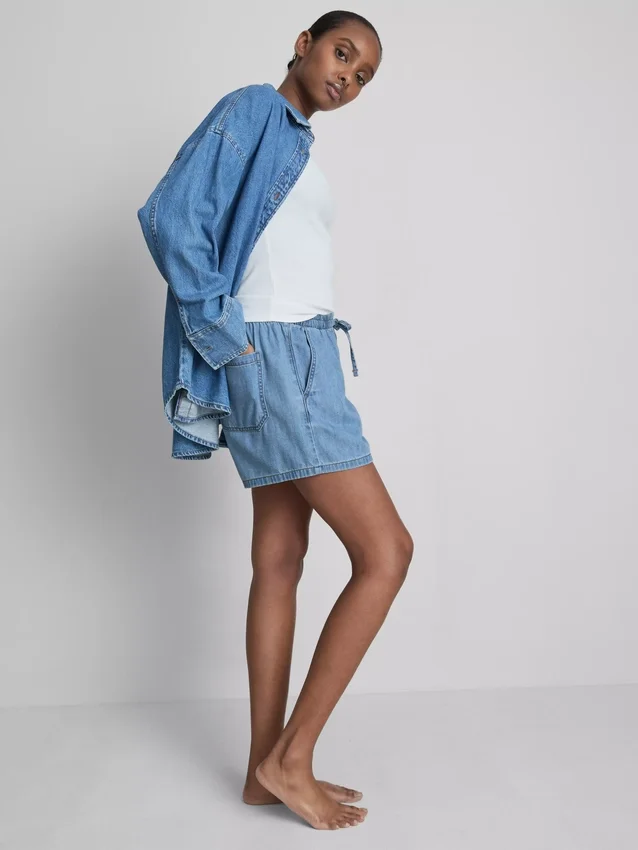 Joggingbukser i bomuldsdenim