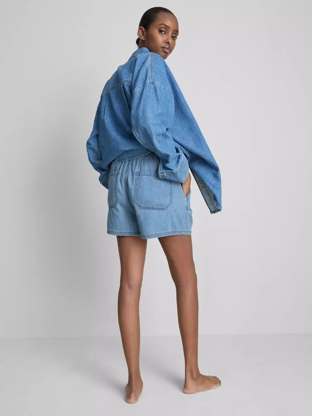 Joggingbukser i bomuldsdenim