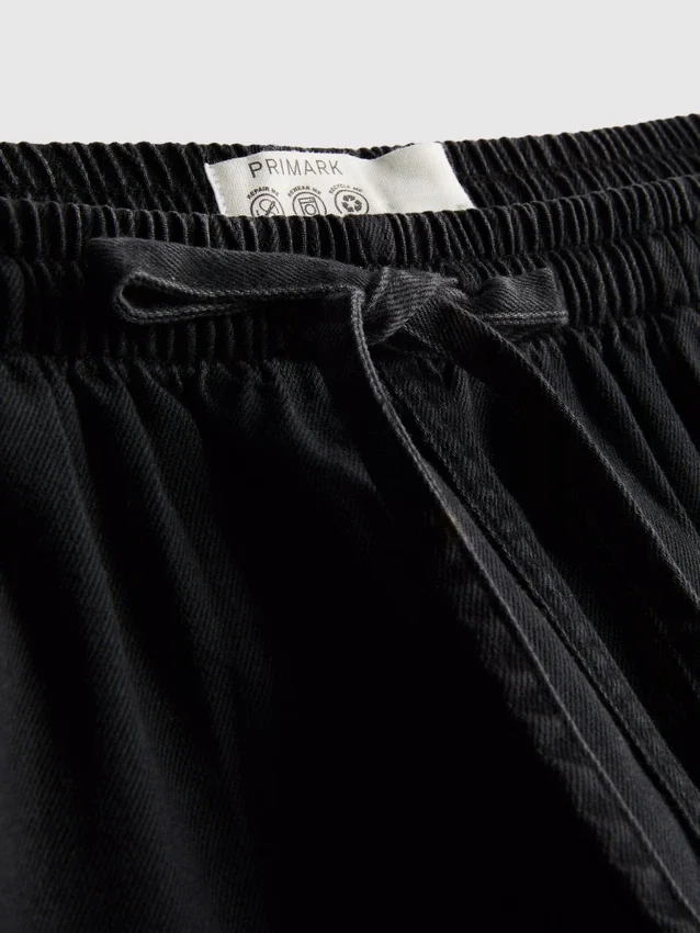 Joggingbukser i bomuldsdenim