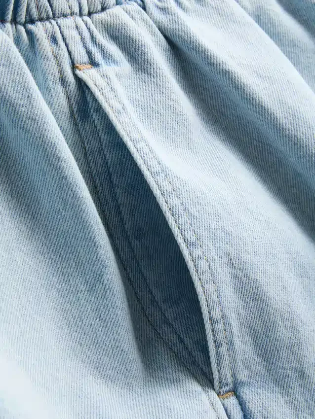 Joggingbukser i bomuldsdenim