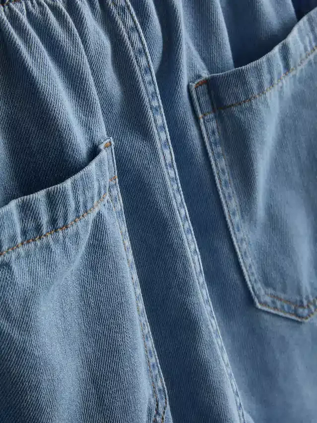 Joggingbukser i bomuldsdenim