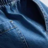 Joggingbukser i bomuldsdenim med konisk ben