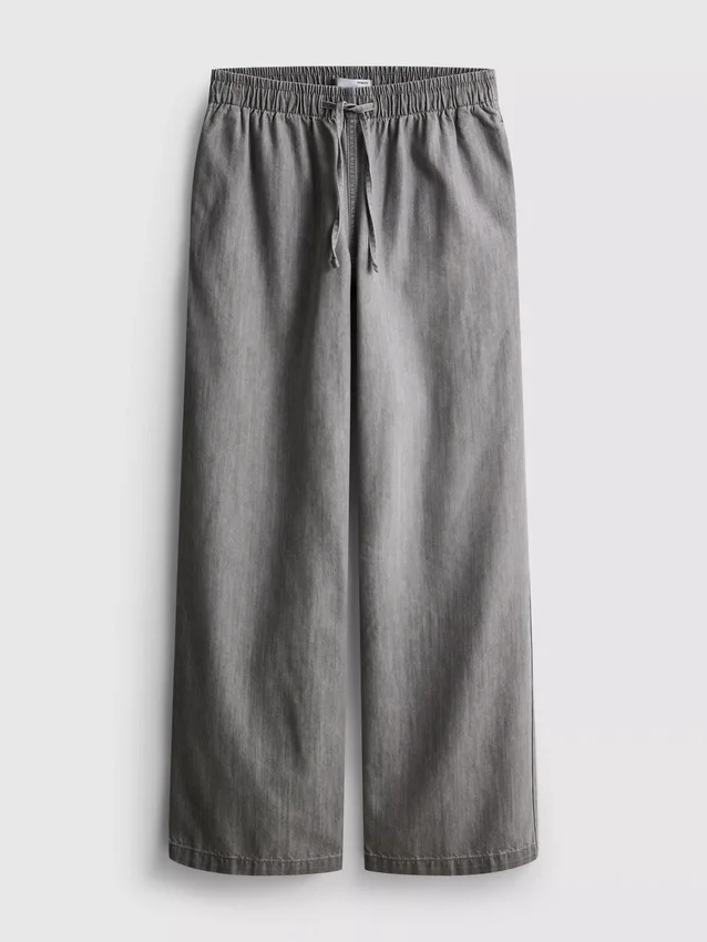 Joggingbukser i denim med lige ben