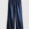 Joggingbukser i denim med lige ben
