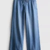 Joggingbukser i denim med lige ben