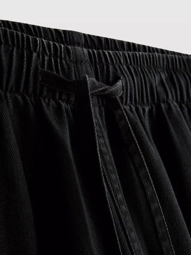 Joggingbukser i denim med lige ben