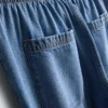 Joggingbukser i denim med lige ben