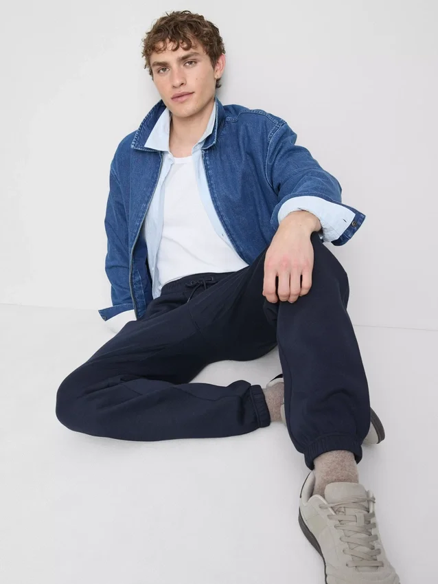 Joggingbukser med elastisk talje og manchetter