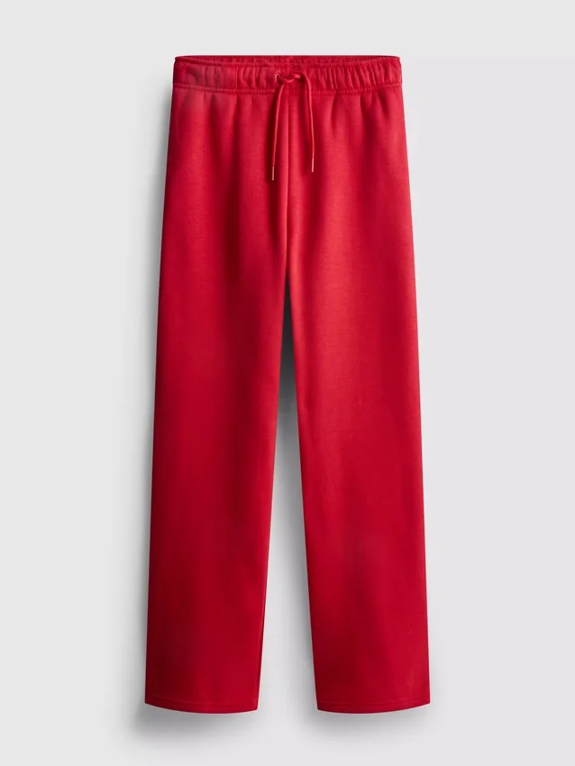 Joggingbukser med lige ben i bomuldsblanding
