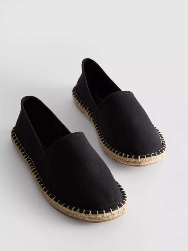 Klassiske espadriller i lærred