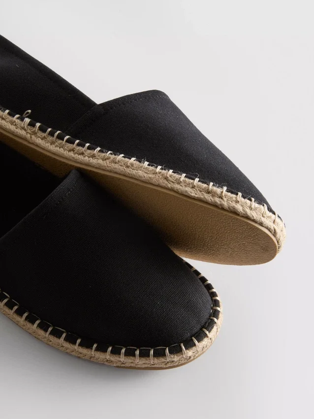 Klassiske espadriller i lærred