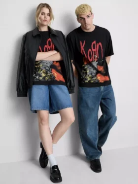 Korn-T-shirt med grafisk print