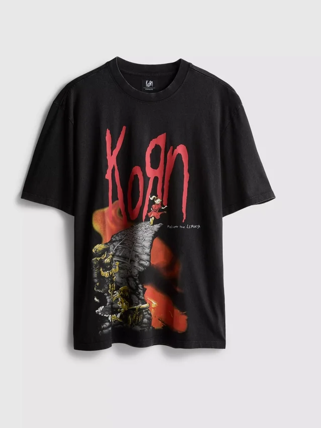 Korn-T-shirt med grafisk print
