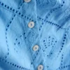 Kort cropped cami-top i bomuld med udskæringer