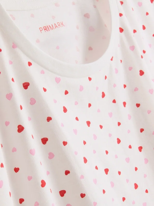 Kortærmede pyjamasser i bomuld med print