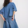 Kortærmet denimskjorte