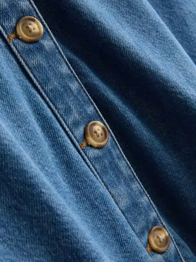 Kortærmet denimskjorte