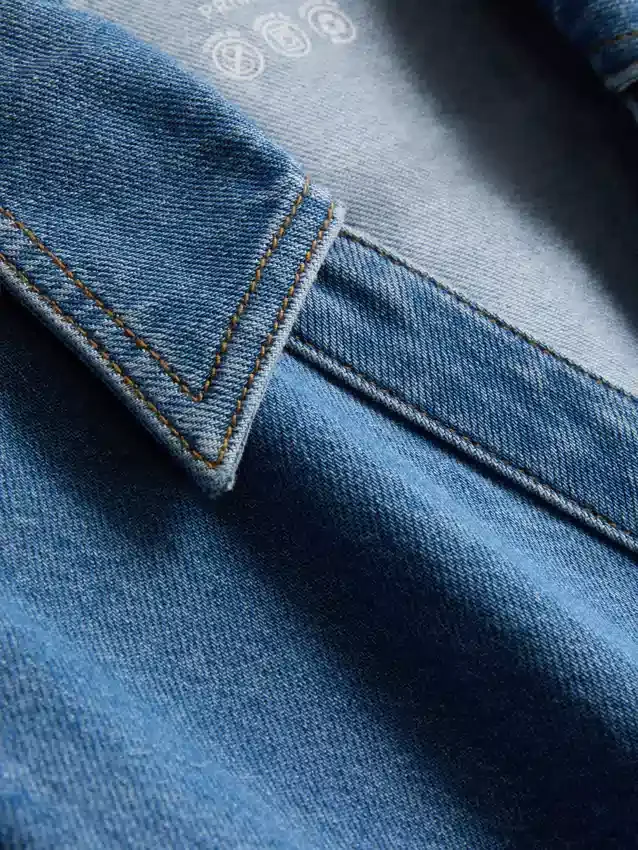 Kortærmet denimskjorte