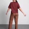 Kortærmet hæklet T-shirt i bomuld