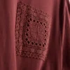 Kortærmet hæklet T-shirt i bomuld