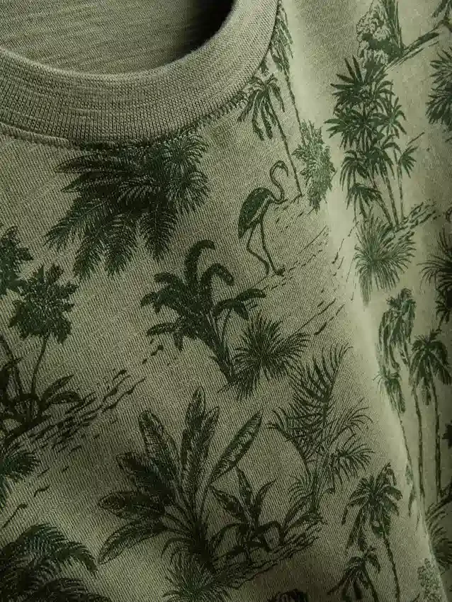 Kortærmet skjorte med print
