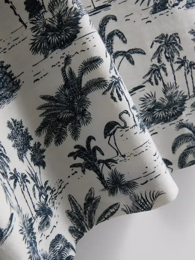 Kortærmet skjorte med print
