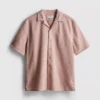 Kortærmet skjorte med struktur