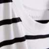 Kortærmet stribet T-shirt med rund hals