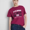 Kortærmet T-shirt i bomuld med grafisk print