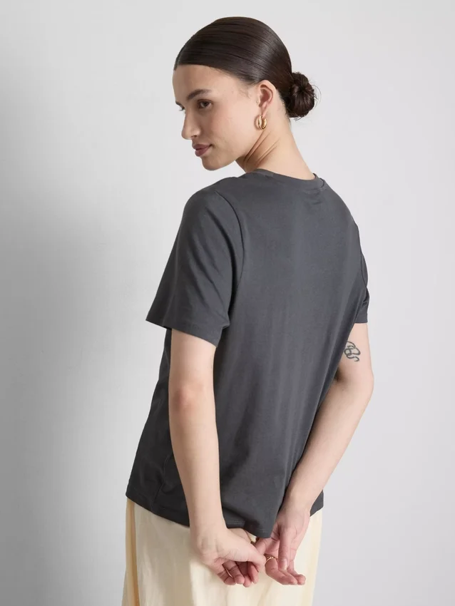 Kortærmet T-shirt i bomuld med grafisk print