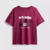 Kortærmet T-shirt i bomuld med grafisk print