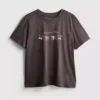 Kortærmet T-shirt i bomuld med grafisk print