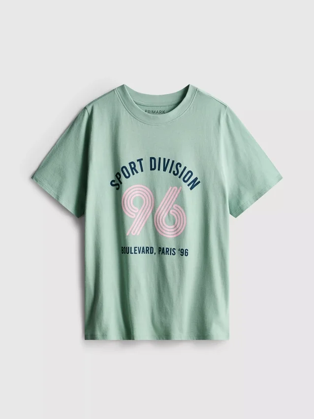 Kortærmet T-shirt i bomuld med grafisk print