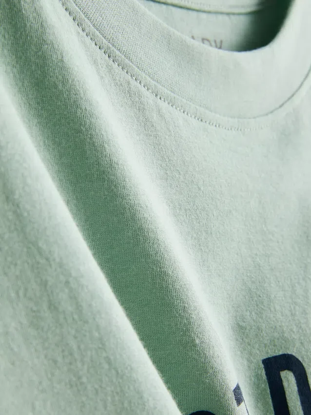 Kortærmet T-shirt i bomuld med grafisk print