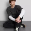 Kortærmet vasket T-shirt