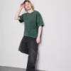 Kortærmet vasket T-shirt