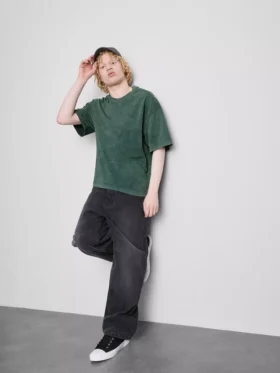 Kortærmet vasket T-shirt