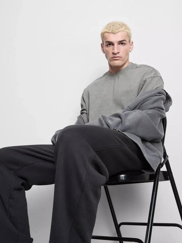Kortærmet vasket T-shirt
