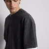 Kortærmet vasket T-shirt