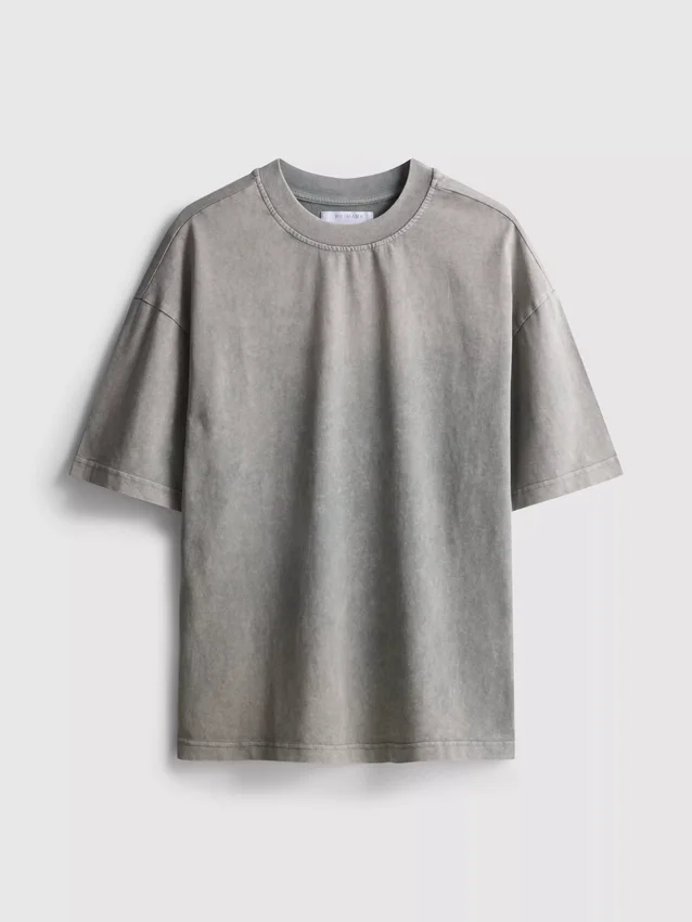Kortærmet vasket T-shirt