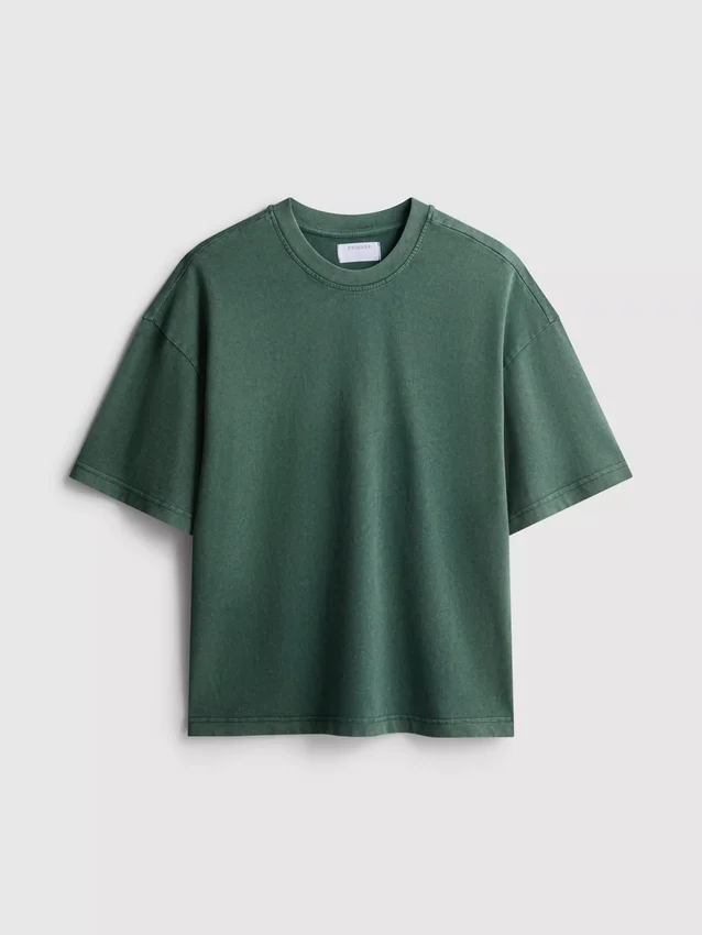 Kortærmet vasket T-shirt