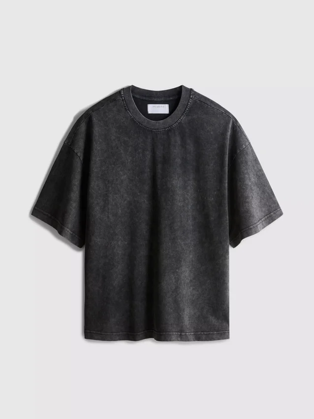 Kortærmet vasket T-shirt