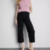 Korte jeans i denim med brede ben